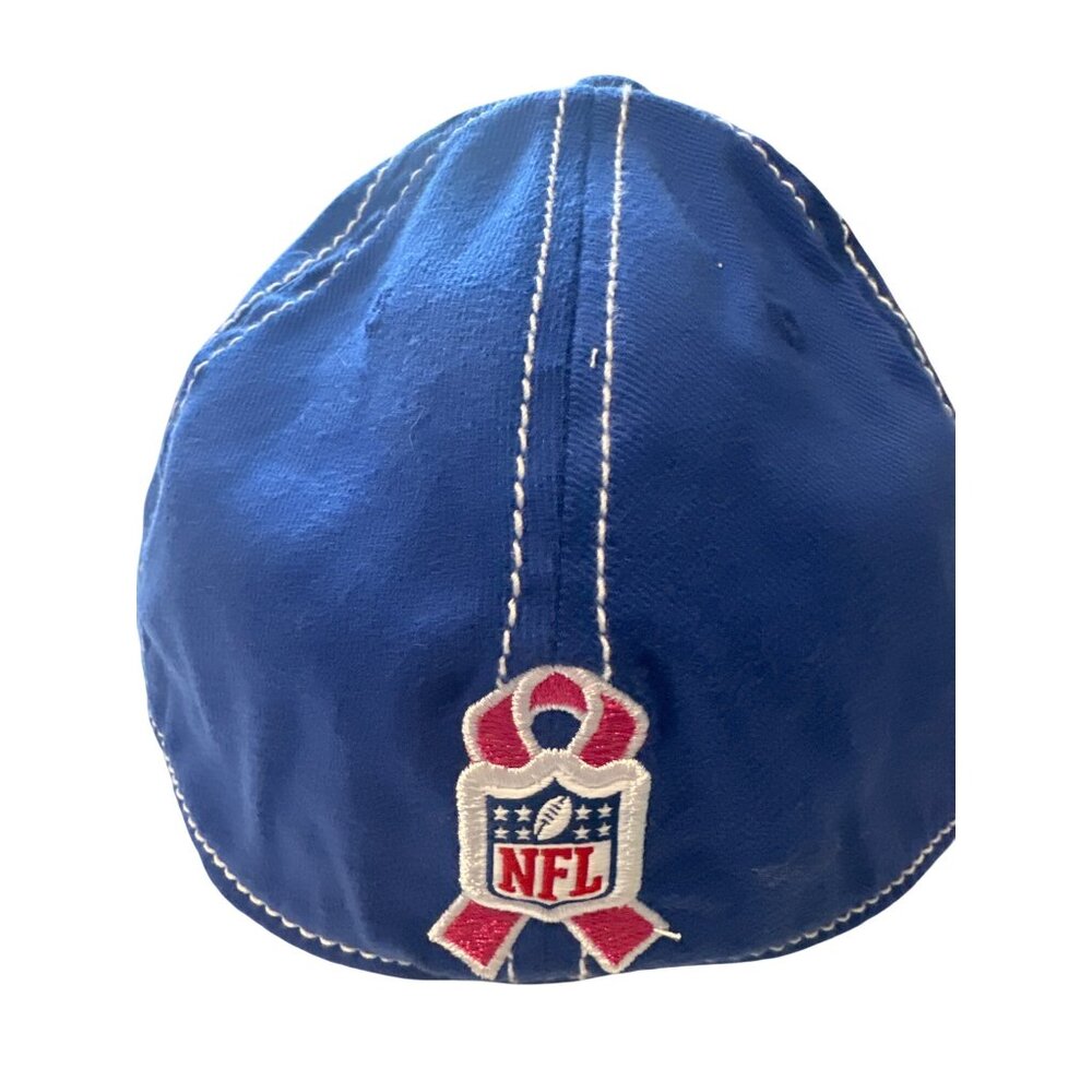 Reebok NFL New York Giants Onfield L/XL Football Cap Pink/Blue Striped Design - Picture 3 of 4